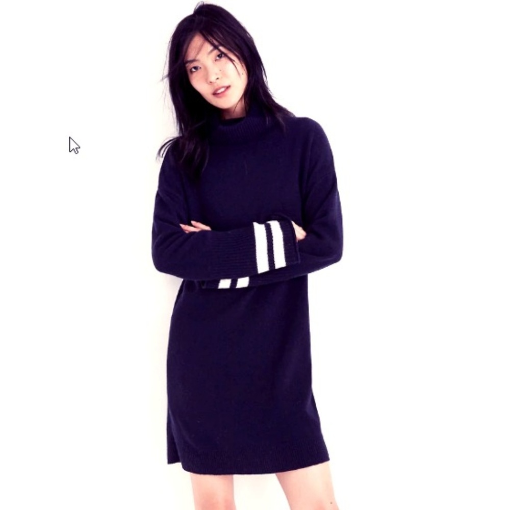 Madewell bell sleeve turtleneck sweater dress